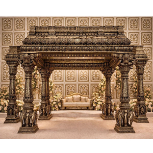 Grand Mandapam de mariage moderne de style temple sud-indien, en fibre de verre, design léger, pour mariages hindous, réception aux États-Unis - Product Image 1