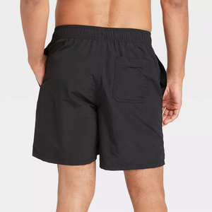 Wholesale High Quality Polyester Swim Shorts Quick Dry Swim <b>Trunks</b> <b>Black</b> Board Shorts for Men's Customized Shorts Back Pockets - Product Image 5