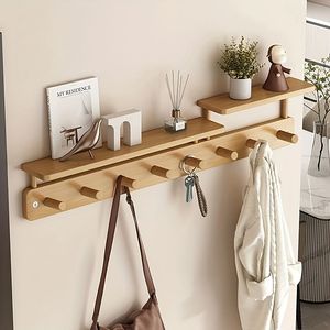 1 pc Porte-manteau mural moderne et minimaliste, crochets sans perçage pour manteaux, chapeaux et sacs, gain de place, pour entrée, porte ou mur - Product Image 5