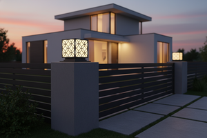 Lámpara de Pedestal LED Decorativa Floral para Jardín, Estilo Vietnam CM Decor, para Exteriores, Villas y Jardines, Negra, E27, IP65, de Acero, AC 220V (±10%) - Product Image 2