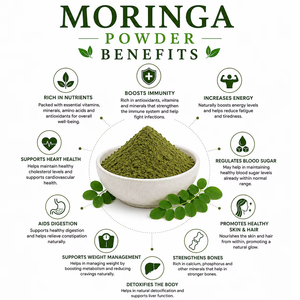 Poudre de Moringa OEM pure, poudre de feuilles de Moringa Oleifera riche en vitamines, minéraux et antioxydants naturels pour le soutien quotidien de la santé - Product Image 2