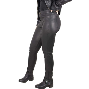 Pantalones de Cuero para Mujer, Pantalones Casuales de Piel Sintética Suave, Fabricante de Fábrica, Venta al Por Mayor Personalizada - Product Image 2