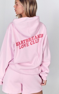 DTF Custom <b>Womens</b> Hoodie <b>Shorts</b> Set Polyester Cotton Casual Streetwear Personalized Print OEM Lounge Matching Two Piece Set - Product Image 3