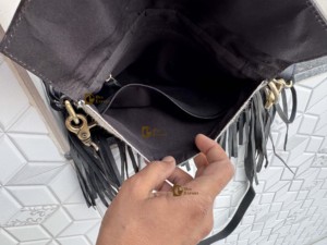Nuevo Bolso de Hombro Tipo Sobre de Cuero Vacuno Auténtico con Flecos, Estilo Boho, Hecho a Mano, para Uso Diario de Mujeres - Product Image 6
