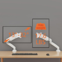 Soporte de Escritorio para Monitor Individual AUKI de Alta Resistencia, Brazo para Monitor con Resorte de Gas VESA, 13-32 Pulgadas, Capacidad de 8 kg +90 ° /-45 °   Inclinación de 360 grados °   Rotación