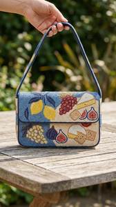 Blossom <b>Charm</b> Handmade Fashion Purse Floral Elegance Bead Embellished Shoulder Bag Royal Garden Vintage Women's Purse - Product Image 5