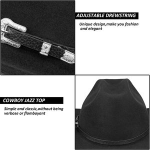 Sombrero Fedora Vaquero Unisex con Ala Enrollable y Cinturón con Hebilla, Proveedor al por Mayor - Product Image 6