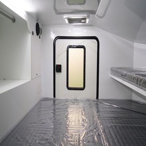 Compact Fiberglass Mini Caravan Camper Travel Trailer with <b>Kitchen</b> Sleeping Space for Lightweight Road <b>Camping</b> - Product Image 5