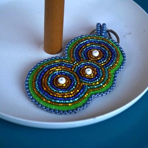 Llavero Bordado a Mano con Cuentas, Diseño Novedoso, Amuleto Navideño con Estilo Clásico de Lujo, Llavero Elegante y Bonito de la India - Product Image 5