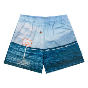 Pantalones Cortos Deportivos de Verano para Hombre, Más Vendidos, Personalizados, Impermeables, de Malla, con Patrón Liso, Nuevo Lanzamiento, Talla Grande, Cierre con Cordón - Product Image 3