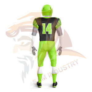 Ensemble d'uniformes de football américain personnalisés avec étiquette privée, 100% polyester, logo personnalisé, meilleur tissu, uniforme de football américain - Product Image 3