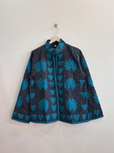New Cotton <b>Kantha</b> With Suzani Embroidered <b>Jacket</b> Summer Women <b>Jackets</b> - Product Image 2