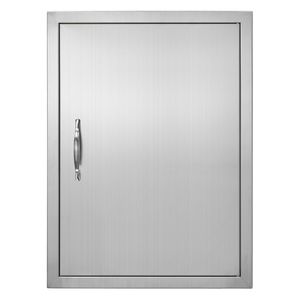 Maniglia verticale singola per porta da cucina esterna in acciaio inossidabile da 20W x 27H pollici, per montaggio a filo, accessori per mobili e parti di ricambio per barbecue - Product Image 3
