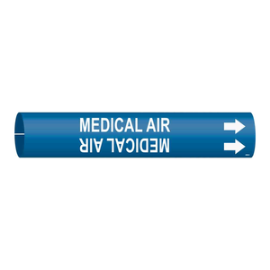 Marqueur de tuyau médical Brady Air Snap-On flexible pour les conduites d'air des hôpitaux - Product Image 3