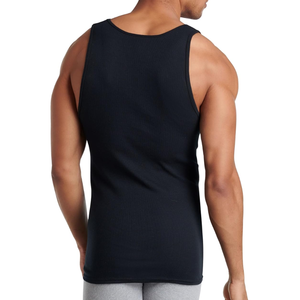 Débardeur côtelé 100 % coton pour homme, couleur unie, lavable en machine, sans couture, séchage rapide, respirant, sans manches, pour la gym et l'entraînement décontracté - Product Image 4