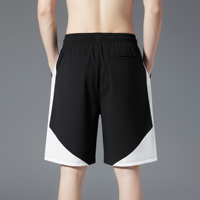 Shorts de sport pour homme en molleton 100% coton, écologiques, avec logo brodé personnalisé, taille élastique, séchage rapide, respirants, bicolores