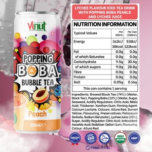 Vinut 320ml (lot de 24), boissons à faible teneur en calories et à faible teneur en sucre, marque privée, échantillon gratuit, OEM ODM - Product Image 2