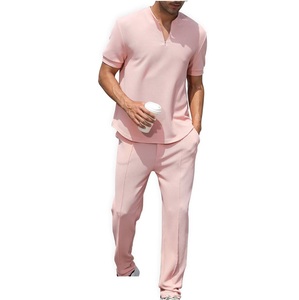 Vêtements de jogging d'été personnalisés pour hommes, ensemble t-shirt à manches courtes et pantalon, ensemble 2 pièces, short et survêtement homme - Product Image 4