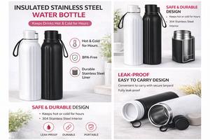 Bouteille isotherme anti-fuite personnalisable pour boissons chaudes et froides – Idéale pour la gym, les voyages, le bureau – Saint-Valentin et Remise de diplôme - Product Image 3