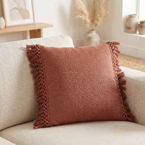 Housse de coussin en coton texturé de luxe gris mélange, coussin décoratif contemporain pour le salon - Product Image 5