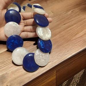 Unique Handmade Resin Beaded <b>Necklace</b> Colorful <b>Statement</b> Fashion Jewelry Lightweight Accessories Summer Party Outfit Gifts for - Product Image 1