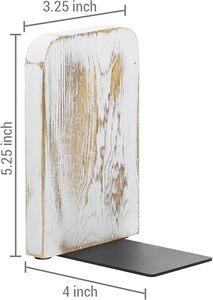ที่วางหนังสือเซรามิกรูปตัว L สไตล์หินอ่อนสีขาวหรูหรา พร้อมลายเส้นสีทองตกแต่ง สำหรับวางหนังสือบนโต๊ะทำงานที่บ้านหรือสำนักงาน - Product Image 4