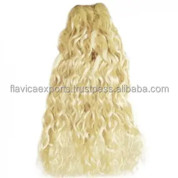 Fasci di capelli biondi dalla fabbrica indiana al prezzo all'ingrosso dei capelli umani dai capelli orientali