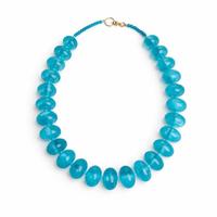 MN EXPORTS MNE-644 Collier de mode pour femme, fait main, en résine et perles naturelles en forme de boule, service de moulage