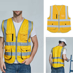 Gilet de sécurité respirant et imperméable en polyester, logo personnalisé, poches, couleur personnalisée, vêtements de travail haute visibilité, réfléchissant - Product Image 6