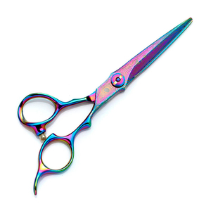Tijeras de Peluquería Profesionales de 5.5'' 6'' de Acero Japonés 440C, Tijeras Rojas para Cortar el Cabello, Tijeras de Barbero para Hombres - Product Image 2