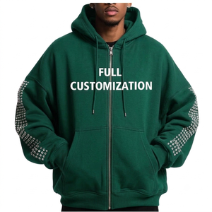 Sweat-shirts à fermeture éclair pour hommes, best-sellers, personnalisables, vêtements décontractés, 100% coton molletonné 450GSM, coupe classique, vêtements d'automne pour hommes - Product Image 3