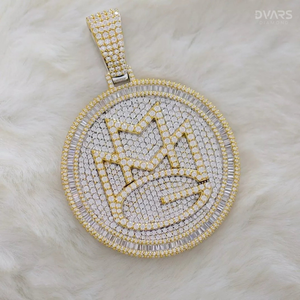 Colgante de Plata de Ley 925 con Moissanita y Letra Personalizada, Collar con Colgante de Cruz Cubana para Hombre, Estilo Hip Hop Iced Out, Regalo - Product Image 1