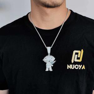 Colgante de Personaje de Dibujos Animados Creativo con Microincrustaciones de Diamantes, Accesorio de Moda Hip Hop para Hombre - Product Image 2