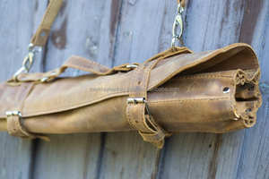 Estuche de Viaje Enrollable para Cuchillos de Chef, de Cuero de Lujo Profesional, con Protección a Prueba de Olores, Porta Herramientas de Cocina LSKR-0061 - Product Image 3