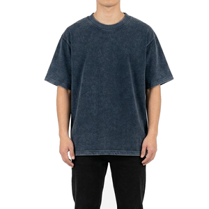 Camisetas de Hombre con Lavado Ácido para Uso Diario, 300 GSM, Impresión Puff, Servicio de Producción a Granel OEM ODM, Fábrica de Ropa, Proveedor de Moda - Product Image 1