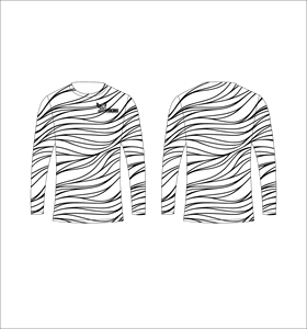 Black <b>White</b> Zebra Stripe Quick Dry Fishing Shirt Long Sleeve Sublimation <b>Tee</b> - Product Image 1