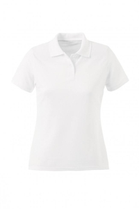 Chemise blanche pour femme à manches courtes, couleur unie, décontractée, en tissu tricoté polyester, longueur normale, séchage rapide, ODM OEM - Product Image 2