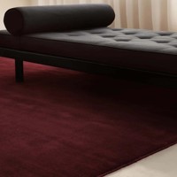 Einfarbiger Burgunderroter Wollteppich Moderner Handgetufteter Teppich Premium-Qualität Teppichboden Wohnzimmer Schlafzimmer Weicher Bodenbelag Wohndekor