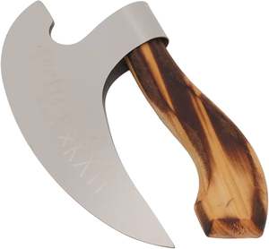 ที่ตัดพิซซ่าสไตล์ไวกิ้งทำมือจากเหล็กกล้าคาร์บอน พร้อมลายสลักบนใบมีด สำหรับตัดพิซซ่าและใช้ในร้านอาหาร - Product Image 3