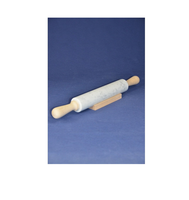 Rouleau à pâtisserie exclusif en marbre blanc et gris anthracite, idéal pour la pâtisserie personnalisée, ustensile de cuisine en promotion.