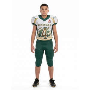 Jersey de Fútbol Americano Juvenil Sublimado Personalizado 100% Poliéster con Gráfico de Garra y Pantalones para Equipos de Viaje, Fabricante OEM - Product Image 1
