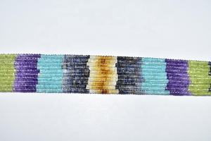 Cuentas de piedras preciosas sueltas facetadas de forma redonda múltiple Natural increíble calidad pulido Rondelle fabricación de joyas cuentas de piedra - Product Image 2