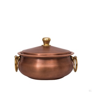 Olla de lujo chapada en oro de acero inoxidable, nuevo diseño, cacerola aislada martillada, calentador de alimentos para vajilla de hotel - Product Image 6