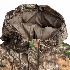 Veste de chasse pour homme à prix raisonnable, motif uni, manches longues, à capuche, imperméable, softshell, pour activités de plein air - Product Image 4