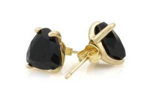 100% Pure Solid 925 Sterling <b>Silver</b> <b>Top</b> Natural Black Onyx Trillion Faceted Cut Gemstone Earrings Women's Parties & Wedding Wear - Product Image 2