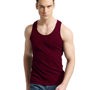 Débardeur Homme en Coton Couleur Unie, Gilet Sans Manches, Maillot de Corps Décontracté pour la Gym et le Fitness, Vente en Gros OEM ODM - Product Image 1