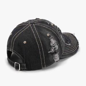 Gorra de Béisbol de Mezclilla Desgastada, Unisex, Estilo Vintage, 6 Paneles, Ajustable, para Uso Casual, Talla Única para Adultos - Product Image 3