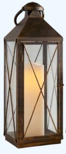 Lanterne extérieure en métal et verre, finition bronze, style moderne, artisanale, best-seller pour la décoration intérieure moderne. - Product Image 5