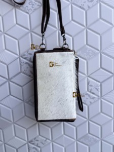 Sac à main unique pour téléphone en cuir de vachette véritable, nouveau sac bandoulière de créateur, petite taille, pochette de poignet, sac bandoulière - Product Image 3