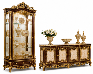 Stylish <b>Wooden</b> Carved Rococo <b>Dining</b> <b>Table</b> Set Rococo <b>Dining</b> Room Furniture for Villas & Mansions OEM Manufacturer & Exporter - Product Image 6